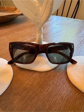 Celine Women's Dark Tortoiseshell Sunglasses - Brown Lenses